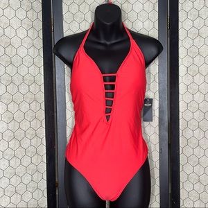 Hollister Halter Crisscross One Piece Swimsuit